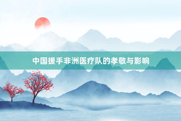 中国援手非洲医疗队的孝敬与影响